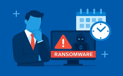 Ransomware aanval illustratie